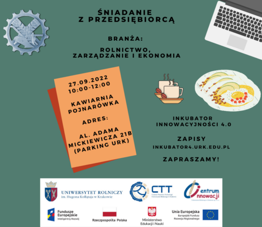 Śniadanie z przedsiębiorcą” – spotkanie w ramach projektu „Inkubator Innowacyjności 4.0