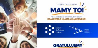 MAMY TO! Klaster LifeScience Kraków po raz kolejny Krajowym Klastrem Kluczowym!
